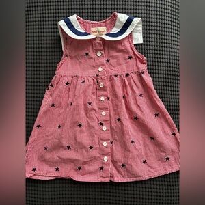 Vintage Americana Girls Dress Sz 4 Red Blue Sailor Style Toffee Apple
